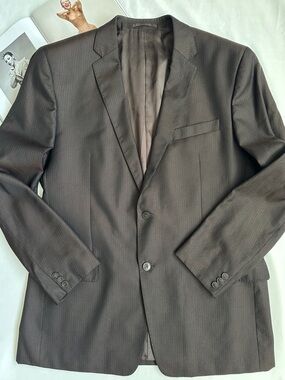 Versace Brown Satin-Lined Blazer